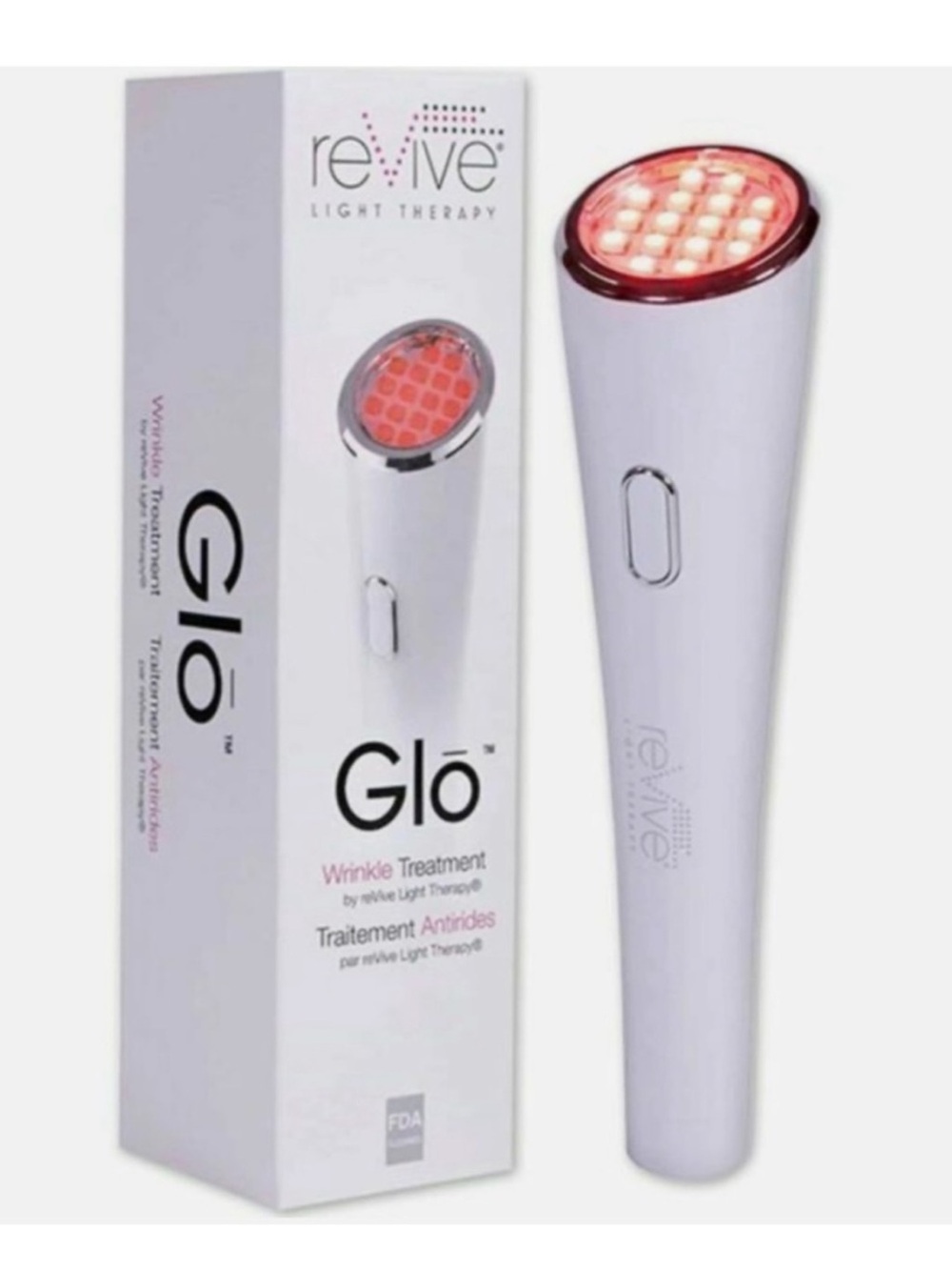Glo Wrinkle Treatment Device - White with Red Light